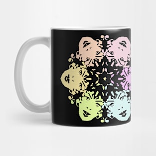 Pastel Rainbow Faces Mug